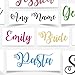 Price comparison product image Personalised Vinyl Name Stickers - Label Small Medium Large - Various Heights - Range of Beautiful Colours - Perfect for Bottles Balloons Weddings and Other Events Decal