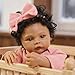 WOOROY Reborn Baby Doll Black Girl, 18 Inch Realistic African American Newborn Real Life Baby Doll, Handmade Realistic Vinyl Lifelike Baby Doll with Clothes for Kids and Collectors