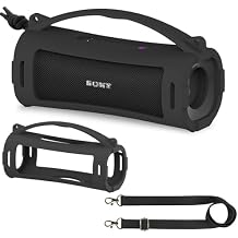 Silicone Cover Case for Sony ULT Field 1 Elextronics Ultra Portable Wireless Bluetooth Speaker, Protective Stand Holder for Sony ULT Field 1 Speaker Accessories Case only Black