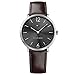 Tommy Hilfiger Men's Sophisticated Sport Stainless Steel Quartz Watch with Leather Calfskin Strap, Brown, 20 (Model: 1710352)