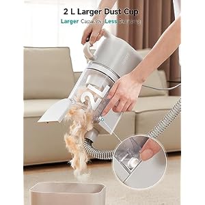 Hicozy S1+ Dog Grooming Kits, Minimum 50dB Pet Friendly Vacuum Machine, 12Kpa/120V Pet Grooming Vacuum for Dogs with 2L Dust Cup, 6 Professional Pet Grooming Kit for Dogs Cats, Gray Hicozy S1+ Dog Grooming Kits, Minimum 50dB Pet Friendly Vacuum Machine, 12Kpa/120V Pet Grooming Vacuum for Dogs with 2L Dust Cup, 6 Professional Pet Grooming Kit for Dogs Cats, Gray