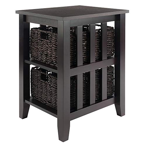 Winsome Morris Accent Table, Espresso 16.54"W X 25.04"H X 20.08"D #TOP5