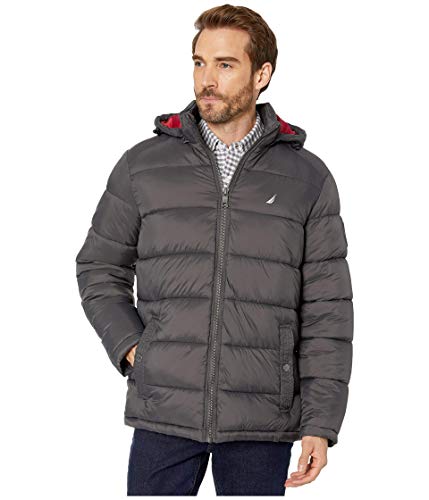 Nautica Men's 100 Percent Polyester Open Bottom with Knit Trim Inside Collar