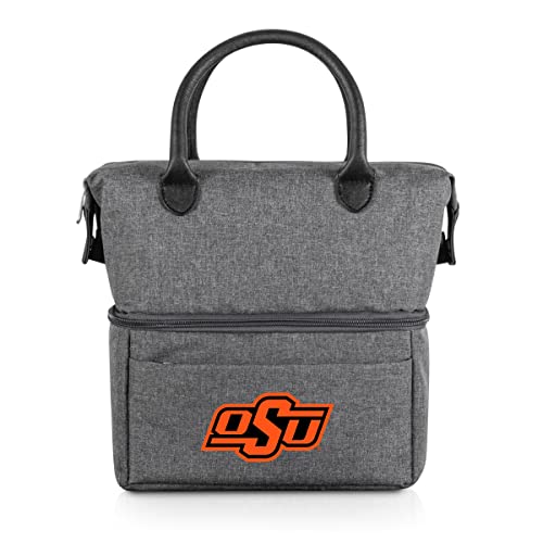 PICNIC TIME NCAA Oklahoma State Cowboys Bolsa de almuerzo urbana, bolsa de almuerzo térmica, bolsa de almuerzo aislada (gris con detalles negros)