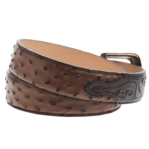 Men's Kango Tobac Full Quill Ostrich Belt2
