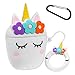Produktbild Liangxuer für Airpod Hülle Case, Süß Niedlich Cute Mode Karikatur 3D Spaß Cartoon Sanft Silikon Air Pods Startseite, Ultraleicht Schützend Stoßfeste Karabiner Zubehör für Airpods 1/2 (White Unicorn)