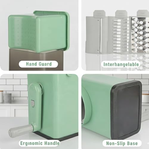 Green Vegetable Chopper Multi-Function Dicer Slicer Stainless Steel Tool by ANCHOR LANE - Used condition - Image 3