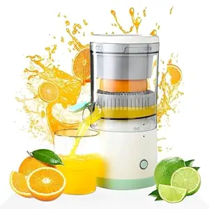Electric Wireless Rechargeable Citrus Juicer Machine, USB Rechargeable, Perfect for Home and Outdoor