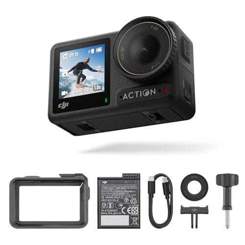 DJI Osmo Action 4 Essential Combo - 4K/120fps Waterproof Action...