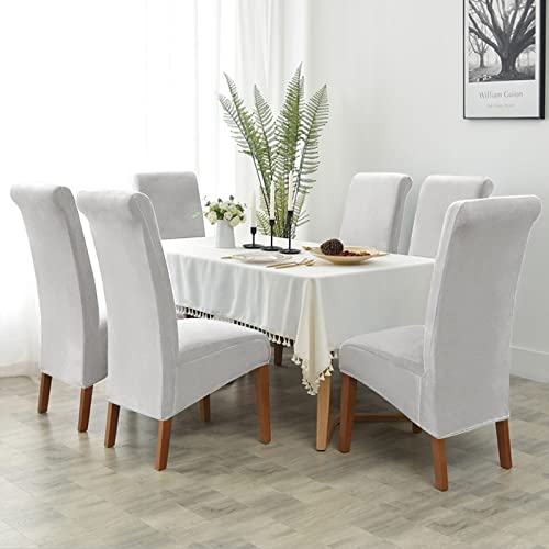 Dining Chair Covers Set of 4, Velvet XL Chair Covers for Dining Chairs 4 - Image 3