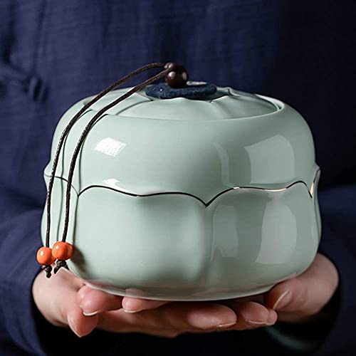 Cremation Urn �~�j���� ���� �Α����� ���V�� �L�O�� �a�����g�����r ����̃Z���~�b�N�h�������r ����J�o�[ �������� ������ �� �[���� ���d ���d�p�i �~�j���d ����p�i (Color : Cyan)