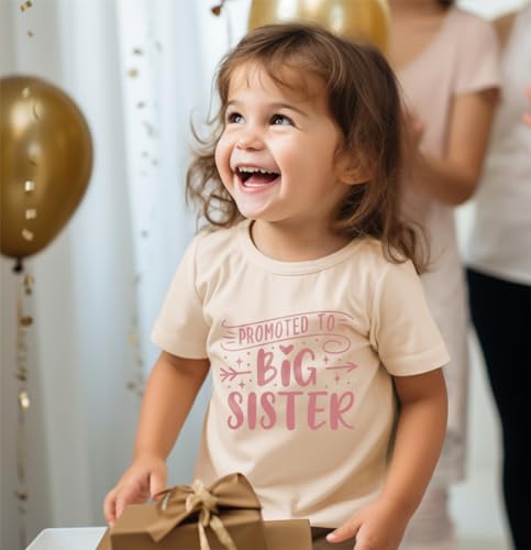Image of Big Sister Shirt for Toddler Baby Girl Outfits Big Sis Announcement T-Shirt Gifts