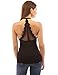 PattyBoutik Women’s Halter Lace Back Ruched Blouse (Black S)