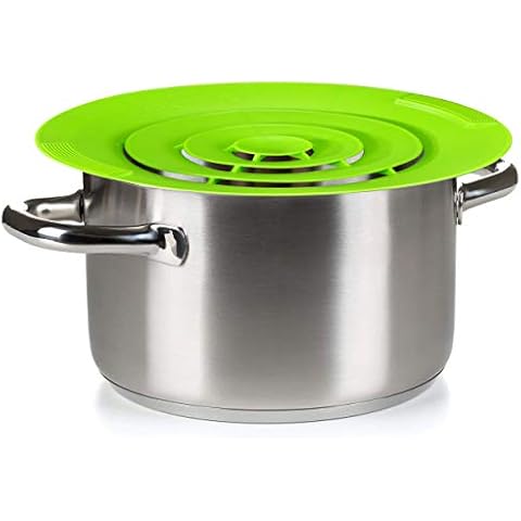 Oramics Silicone Boil-Over Protection for Pots Between 15-25 cm Diameter - Pot Lid Splash Guard Overflow Protection Prevents Boiling Over and Splashing Liquids and Protects Your Stove (Pack of 1) Cover