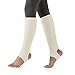 JUHONNZ Chaussettes de Yoga pour Femme,Jambières Tricotées à Etrier Longue Sport Jambières pour Ballet Danse Latine Poignets de Bottes de Yoga Chaussettes Beige