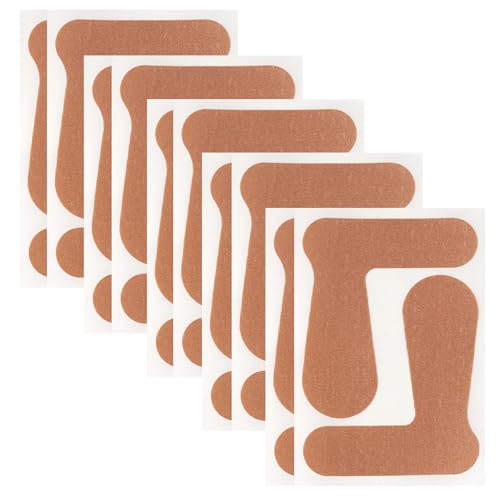 FANSHINUO 20 correas correctoras de dedos grandes, alisador de dedos en martillo, protector adhesivo para el pulgar para atletas, músicos, banda de tono de piel