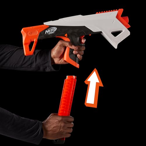 Nerf Pro Torrent Half-Length Dart Blaster, 150 FPS, 15 Nerf Pro Half-Length Darts, 15-Dart Magazine, Pump Action, Eyewear, Gifts for Teens, 14+