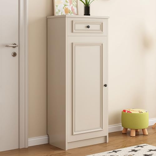 Llpsmeng-EU Gabinete de Zapatos de Madera, Estante de Zapatos Alto, gabinete for Pasillo de Entrada de Armario, Zapato Alto y Estrecho, Organizador de Almacenamiento de Estante(Grey,45cm)