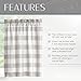 Elrene Home Fashions Farmhouse Living Buffalo-Check Tier Curtain Set for Bathroom or Kitchen Curtains, 30