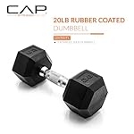 CAP Barbell Coated Hex Dumbbell Weight - Single | 10-120 lbs | Multiple Options - Image 2