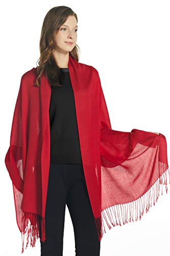 EURKEA Women's Scarf Pashmina Silky Soft Shawls Wraps Stole for Evening, Wedding and Gift