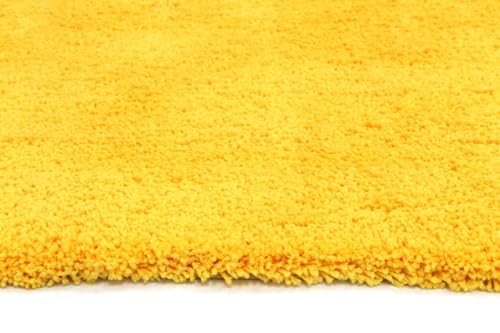 Image of SAGON Anti-Skid Shaggy Carpet Rug for Home | Ultra-Soft Plush Floor Mat for Living Room & Bedroom | Non-Slip, High-Density, Cozy Luxury Decor| 6 x 9 Feet Yellow