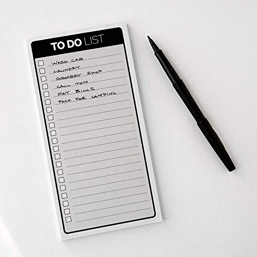 Home Advantage To Do List Note Pad 4 Inches X 8 Inches With Magnet (50 Sheets Per Pad) (White) #TOP3