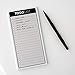 Home Advantage To Do List Note Pad 4 inches x 8 inches with Magnet (50 Sheets Per Pad) (White)