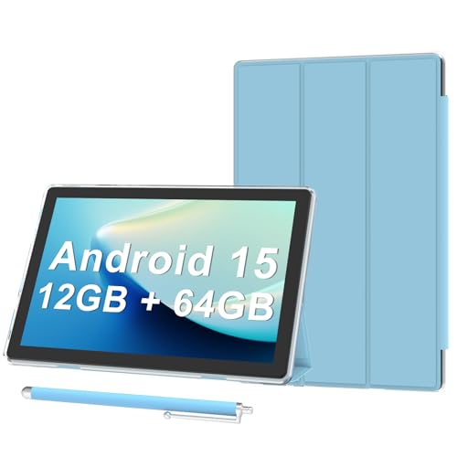 Android 15 �^�u���b�g 10�C���` �^�u���b�g�P�[�X�t 10GB RAM + 64GB ROM (1TB�܂Ŋg��)�A�N�A�b�h�R�A�v���Z�b�T�^�u���b�g�A5G WiFi 6�ABT5.0�A1280x800 HD��ʁA6000mAh�A�f���A���J�����AGM