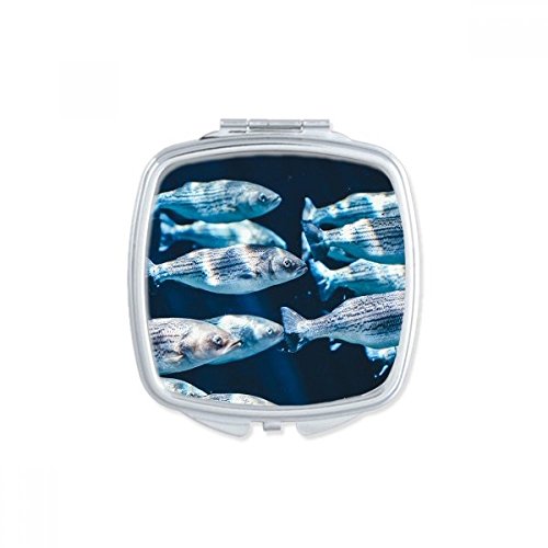 Miroir de maquillage compact portable pour retouche rapide visage carré - 2