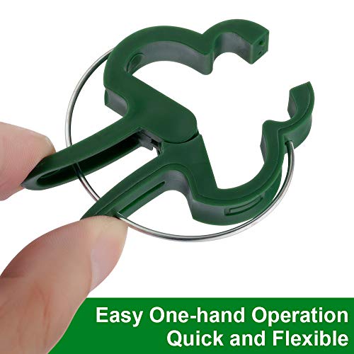 Monstake 40PCS Plant Support Clips for Gardening, Gentle Plant and Flower Clamps, Perfect Supporting Climbing Vines, Stalks, Stems Grow Upright Trellis Clip