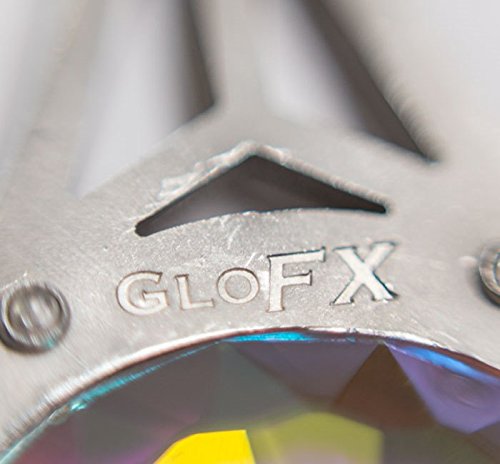 GloFX Kaleidoscope Glasses Crystal Monocle Necklace | For Content Creation, Camera Lens Effects, EDM Rave Party, Music Festival | See Fractal 3D Prism Rainbow Diffraction Effects