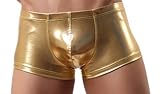 ropa interior dorada Sexy Shorts Calzoncillos Los Hombres de la Ropa Interior Full-Cut Briefs Deporte metálico Atractivo del Traje Calzoncillo Retro