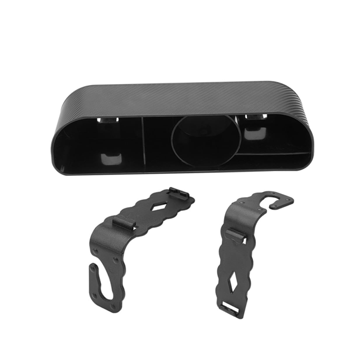 Boîte de mouchoirs voiture grand format en ABS noir pour siège arrière