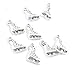 120 Pieces Antique Silver Tone Jewelry Making Charms Pendant Findings Craft Supplies Bulk Lots Arts R7AF2 Ice Skate Shoes