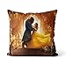 poduszka film piękna i Bestia Belle Beast Dan Stevens Emma Watson poduszka nadruk poduszki lniane ławka poduszka kwadratowa dzieło sztuki 45 x 45 cm