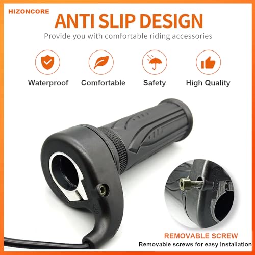 Image of Full Twist Throttle for Speedrid, Upgrade 12-72V Wide Voltage 3 Pin EBike Throttle Grips with Waterproof Connector, for Electric Bikes & Scooters, 22.2mm Handlebar Compatible