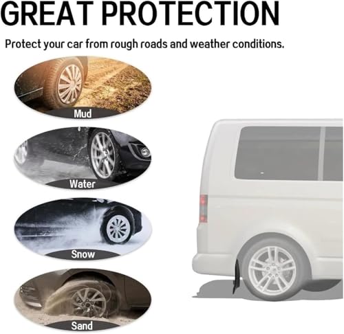 Guardabarros para Volkswagen Multivan y Transporter hechos de material flexible 5