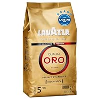 Lavazza, Qualità Oro, 1 Kg, Coffee Beans, Ideal for Bean to Cup Machine and a Filter Coffee Machine, with Fruity and Flowery Aromatic Notes, 100% Arabica, Intensity 5/10, Medium Roast