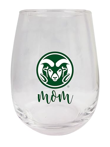 R and R Imports Colorado State Rams 15 oz Stemless Wine Glass for Mom Officially Licensed Collegiate Product Single