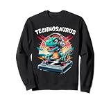 Dinosaurio DJ con auriculares para hombres, niños, mujeres, niñas y niños Sudadera