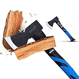 Spaltaxt Spaltbeil Axt Beil Spalthammer Spaltkeil Fiberglas Forst Set - Die Perfekten Werkzeuge für Garten und Wald (Beil 600g)