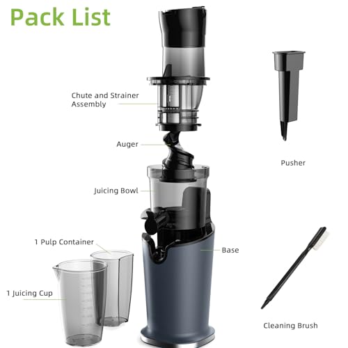 MáQuina De Espremedor Mastigador De 200w 40-65 Rpm Para Frutas E Vegetais Inteiros, Espremedor Lento