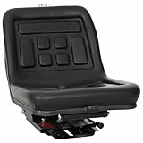vidaXL Traktorsitz mit Federung Schwarz 39,5 x 52 x 43 cm,