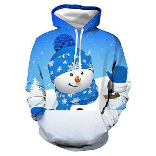 TAGVO Unisex 3D Printed Casual Christmas Jumpers 3D Graphic Pullover Ugly Funny Xmas Long Sleeve Hoodies or Crewneck Sweatshirts for Men and Women