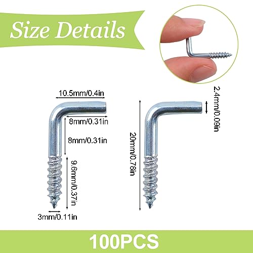 UFURMATE Screw in L Shaped Hooks - Image 2