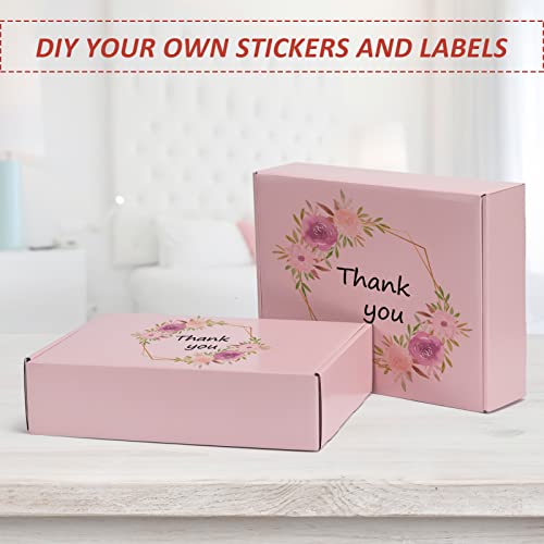 Image of HORLIMER 12x9x3 inches Shipping Boxes Set of 20, Pink Medium Corrugated Cardboard Gift Mailer Box