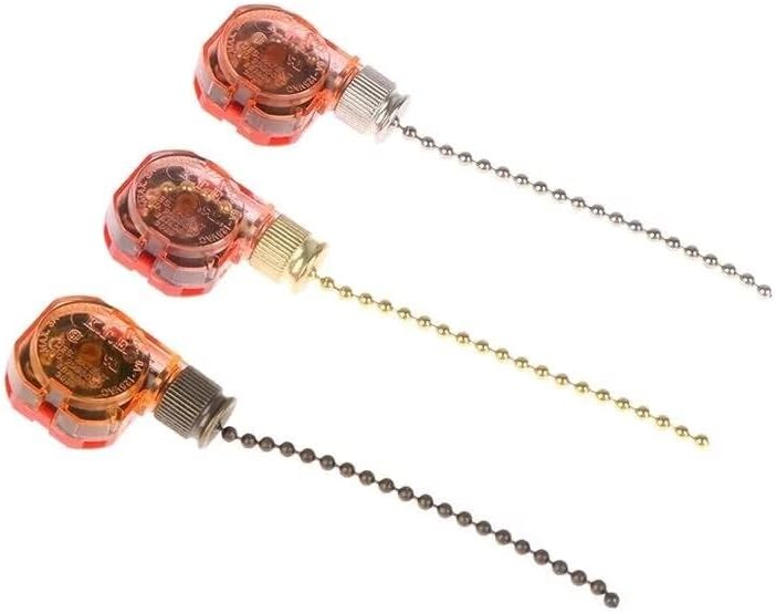 1Pcs Ceiling Fan Switch 3 Speed 4 Wire Pull Wire Switch With Rope For DIY Accessories