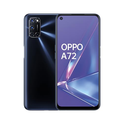OPPO A72 Single-SIM 128GB (GSM Only | No CDMA) Factory Unlocked 4G/LTE Smartphone (Twilight Black) - International Version
