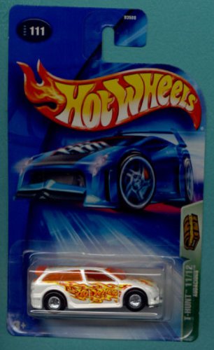 Hot Wheels 2004 Treasure Hunt White With Flames Audacious 11/12 #111 Limited Edition 1:64 Scale Collectible Die Cast Car